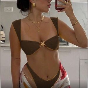 Brown Bikini Set